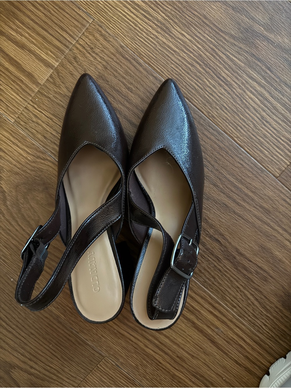 Old Navy Dark Brown Pointed Slingback Flats